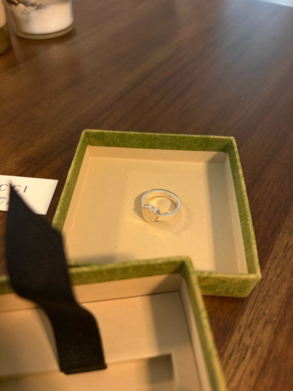 Gucci Silver Heart Pendant Ring - Picture 4 of 4